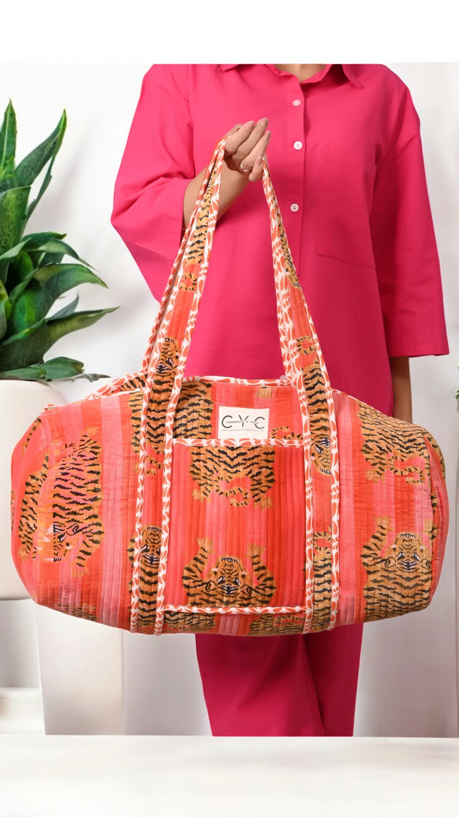 The Tibetan Tiger Velvet Weekender - Image 6