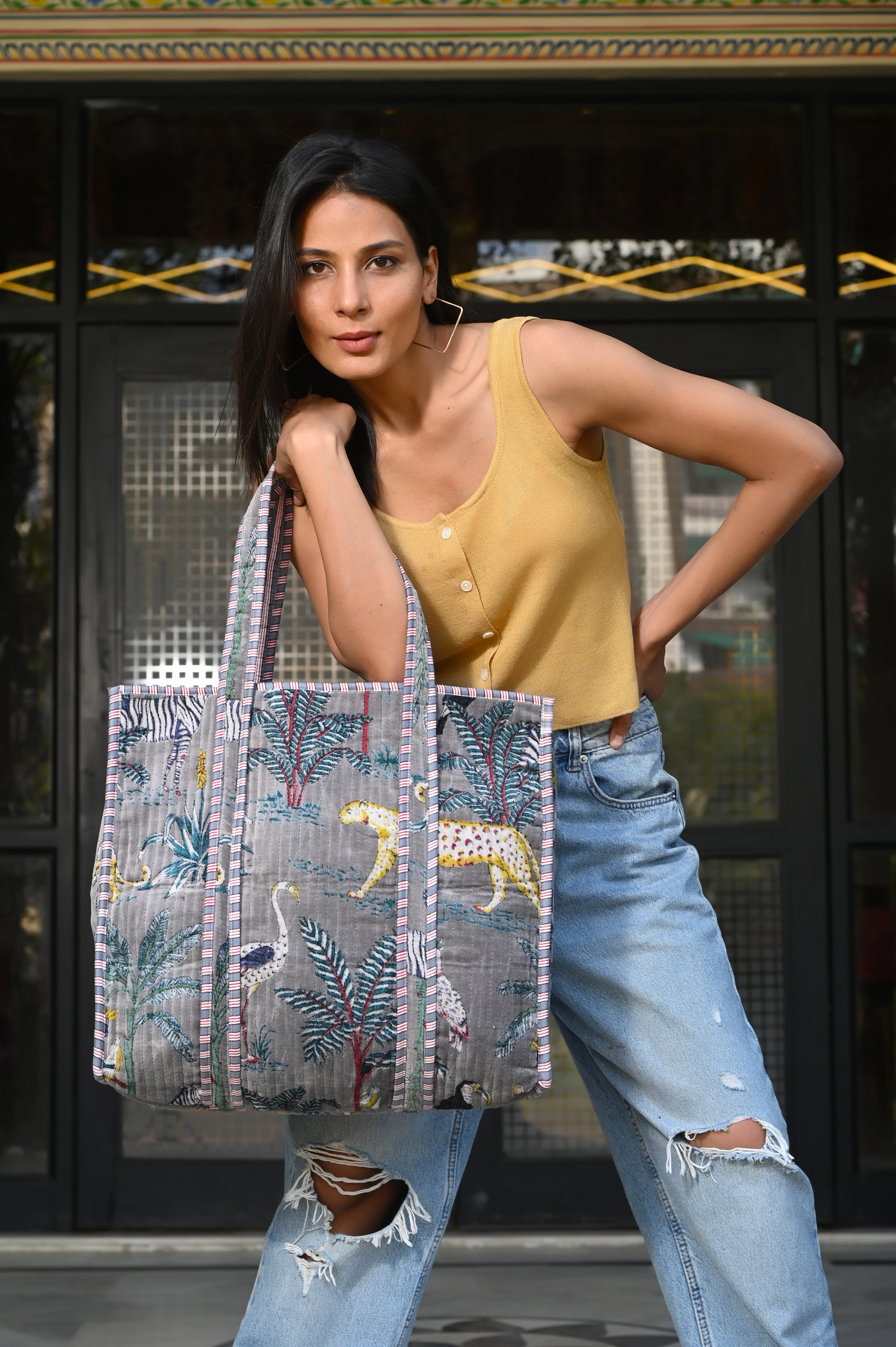 The Jungle Tote in Velvet - Image 135