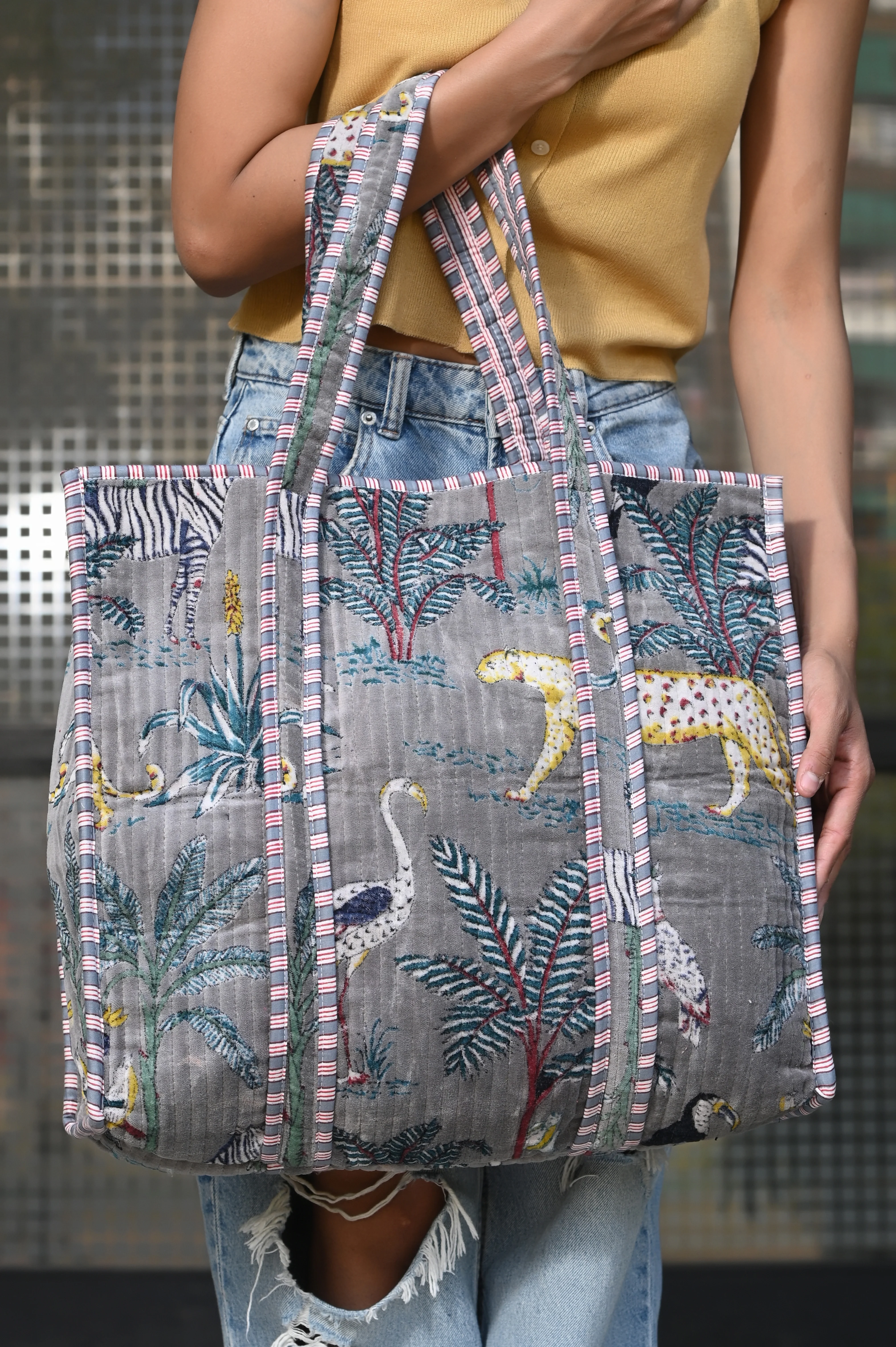 The Jungle Tote in Velvet - Image 136