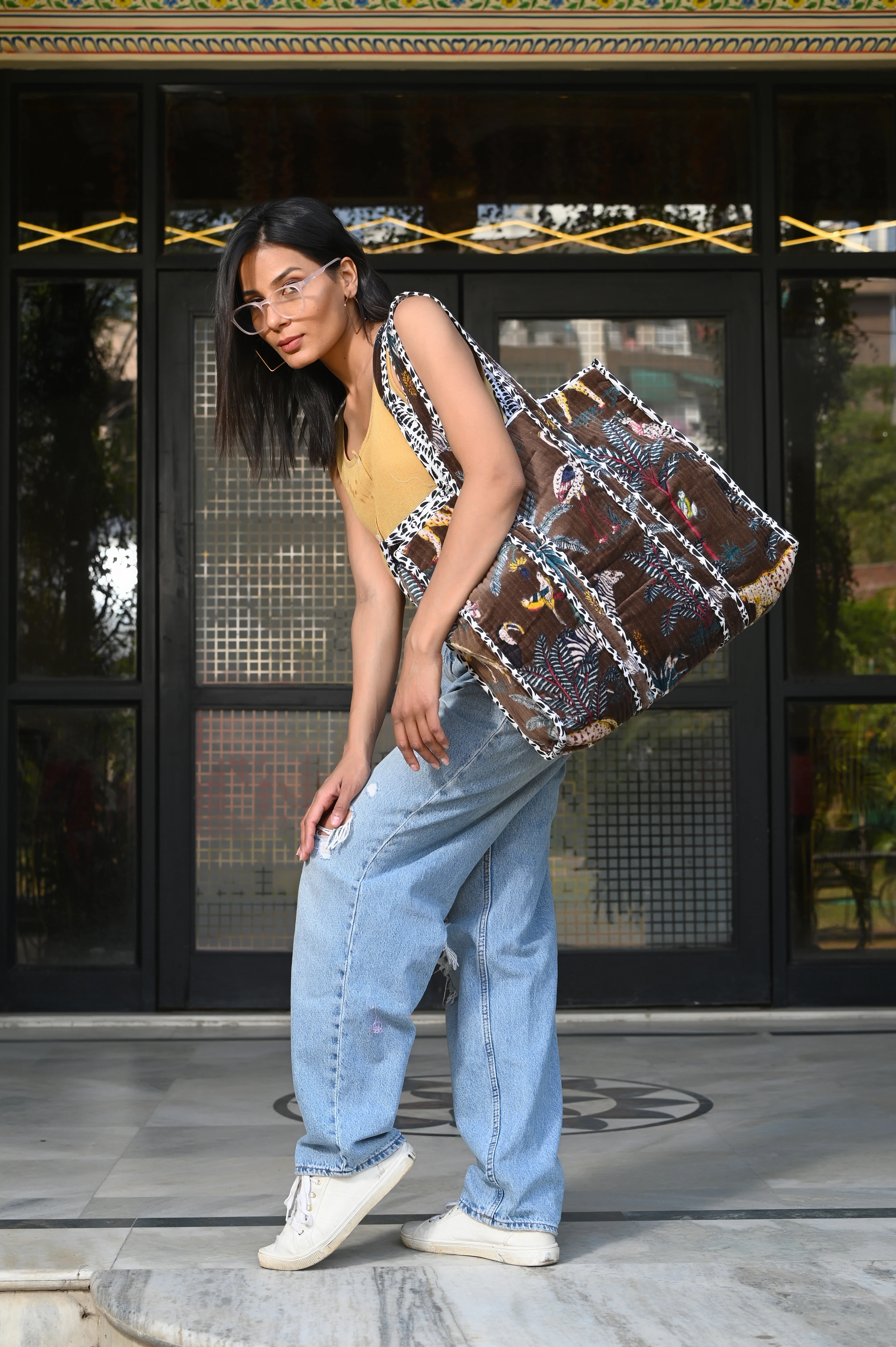 The Jungle Tote in Velvet - Image 147