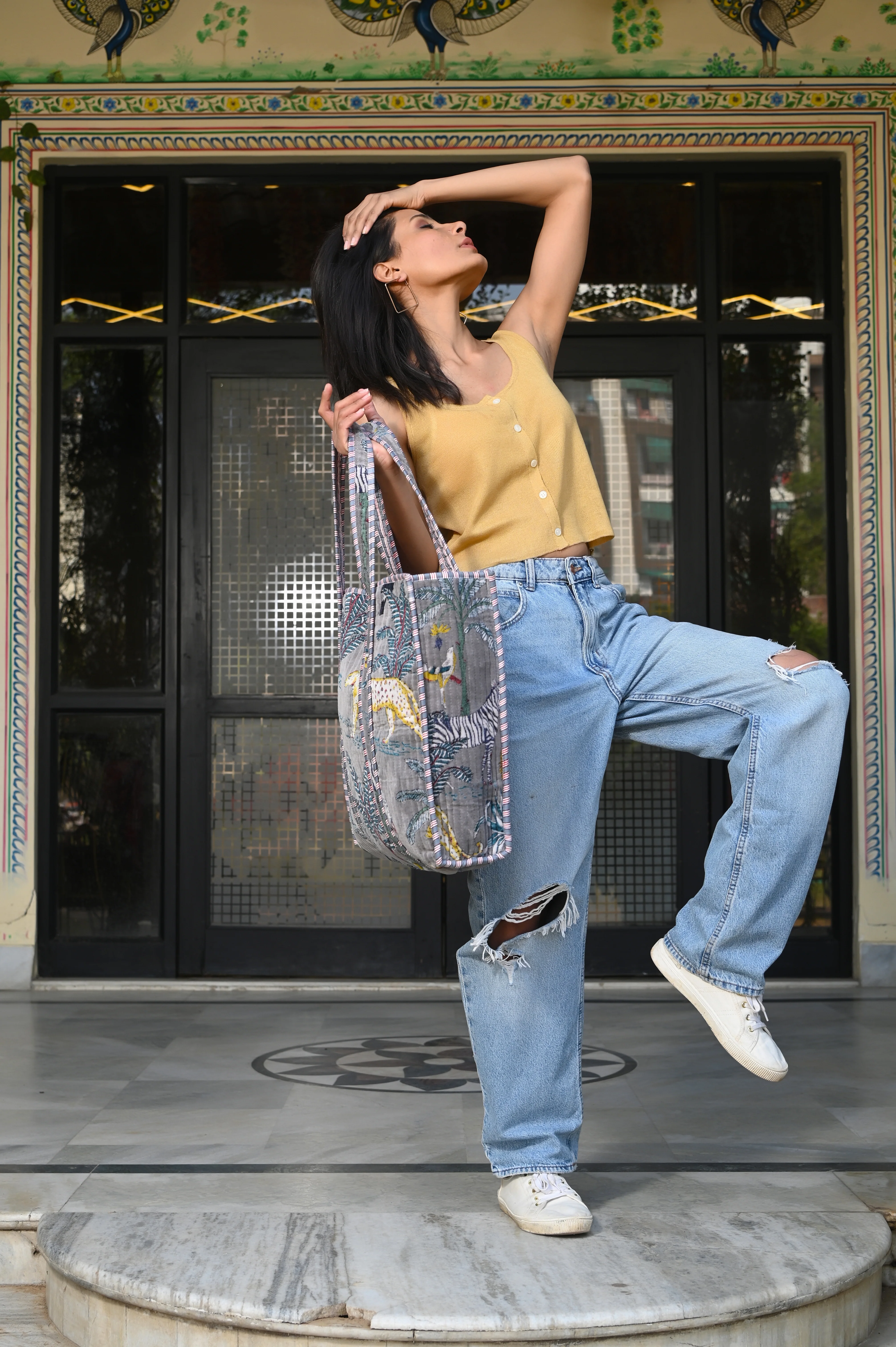 The Jungle Tote in Velvet - Image 157