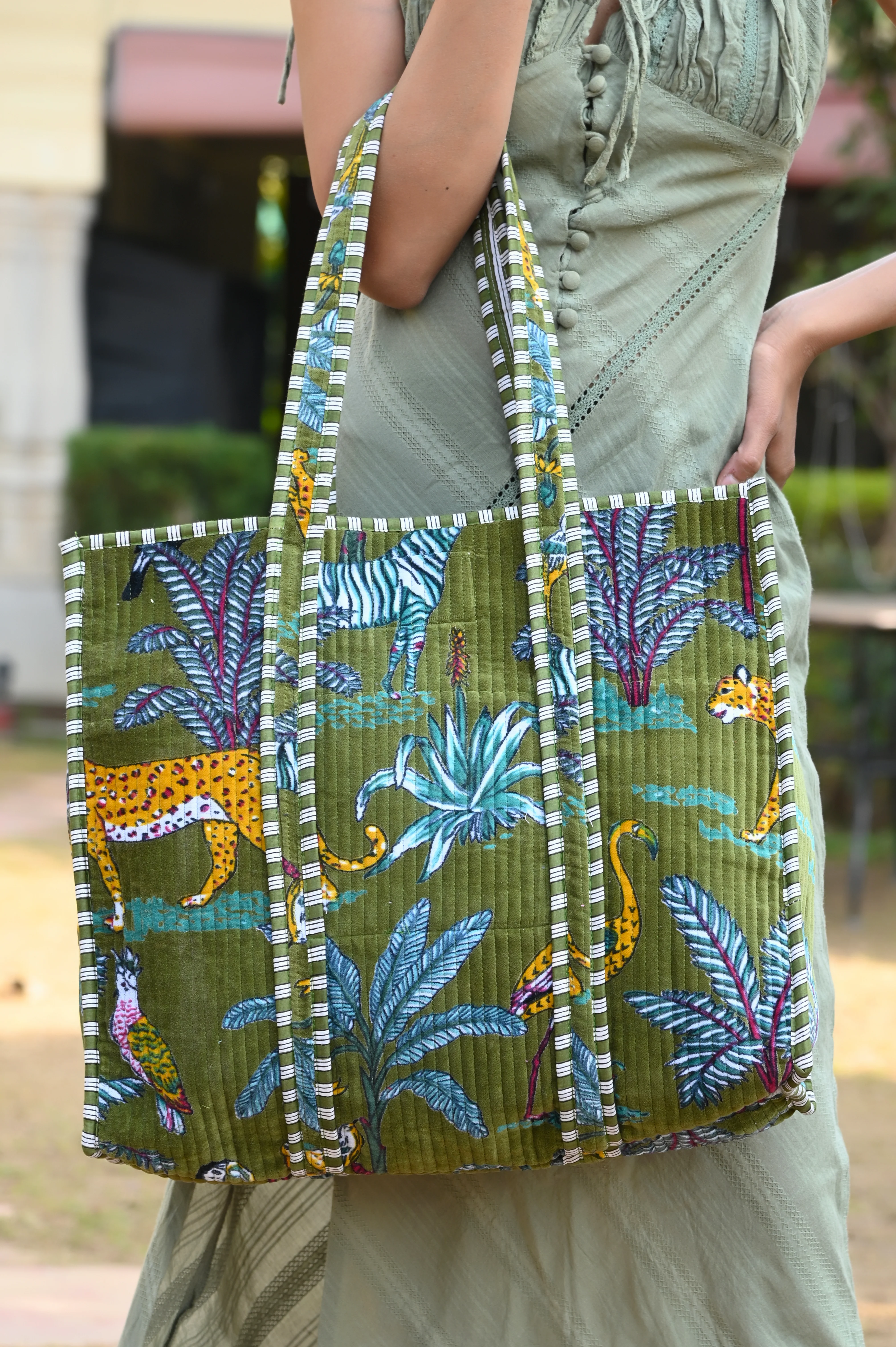 The Jungle Tote in Velvet - Image 179