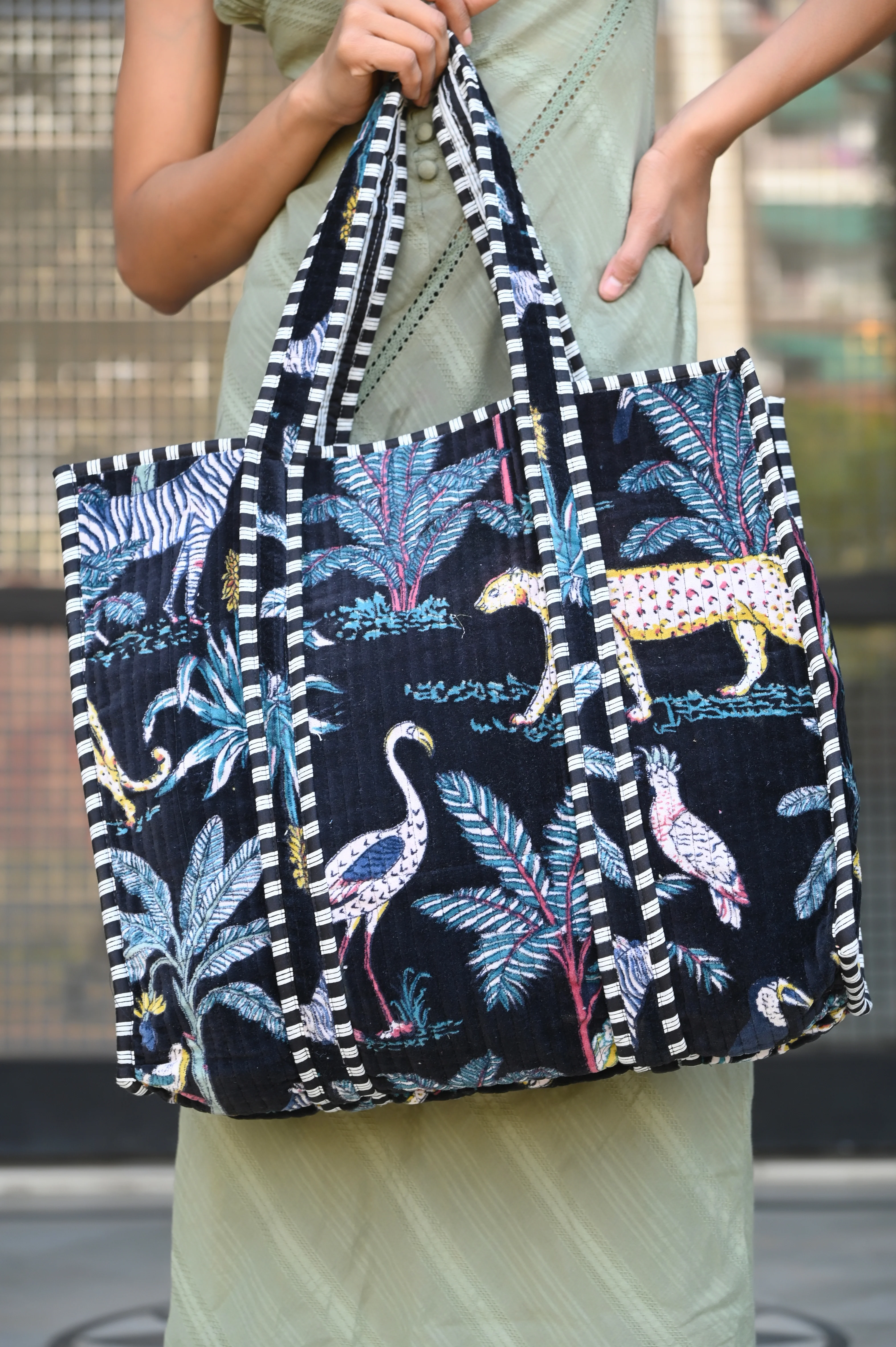 The Jungle Tote in Velvet - Image 184