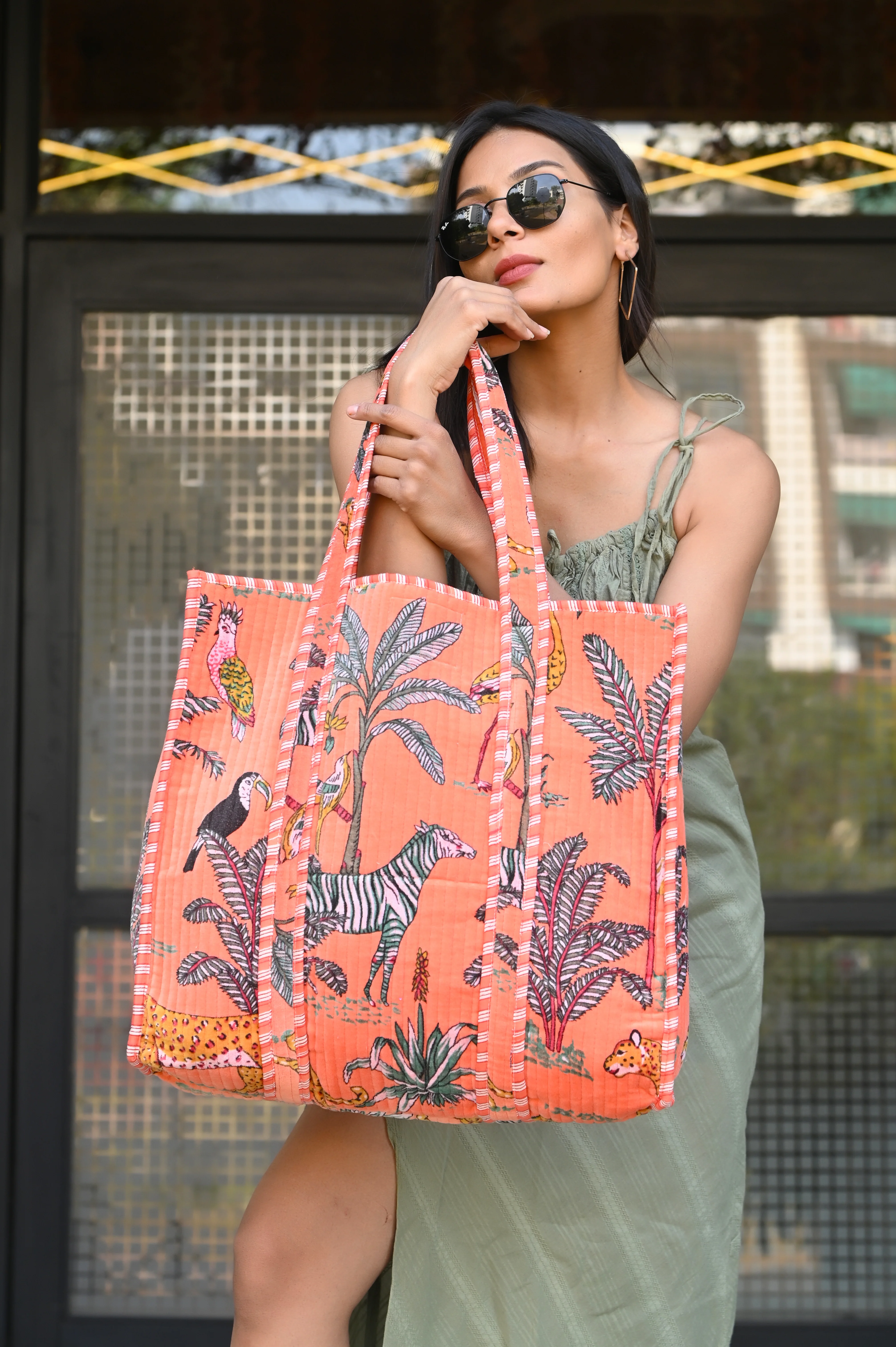 The Jungle Tote in Velvet - Image 201