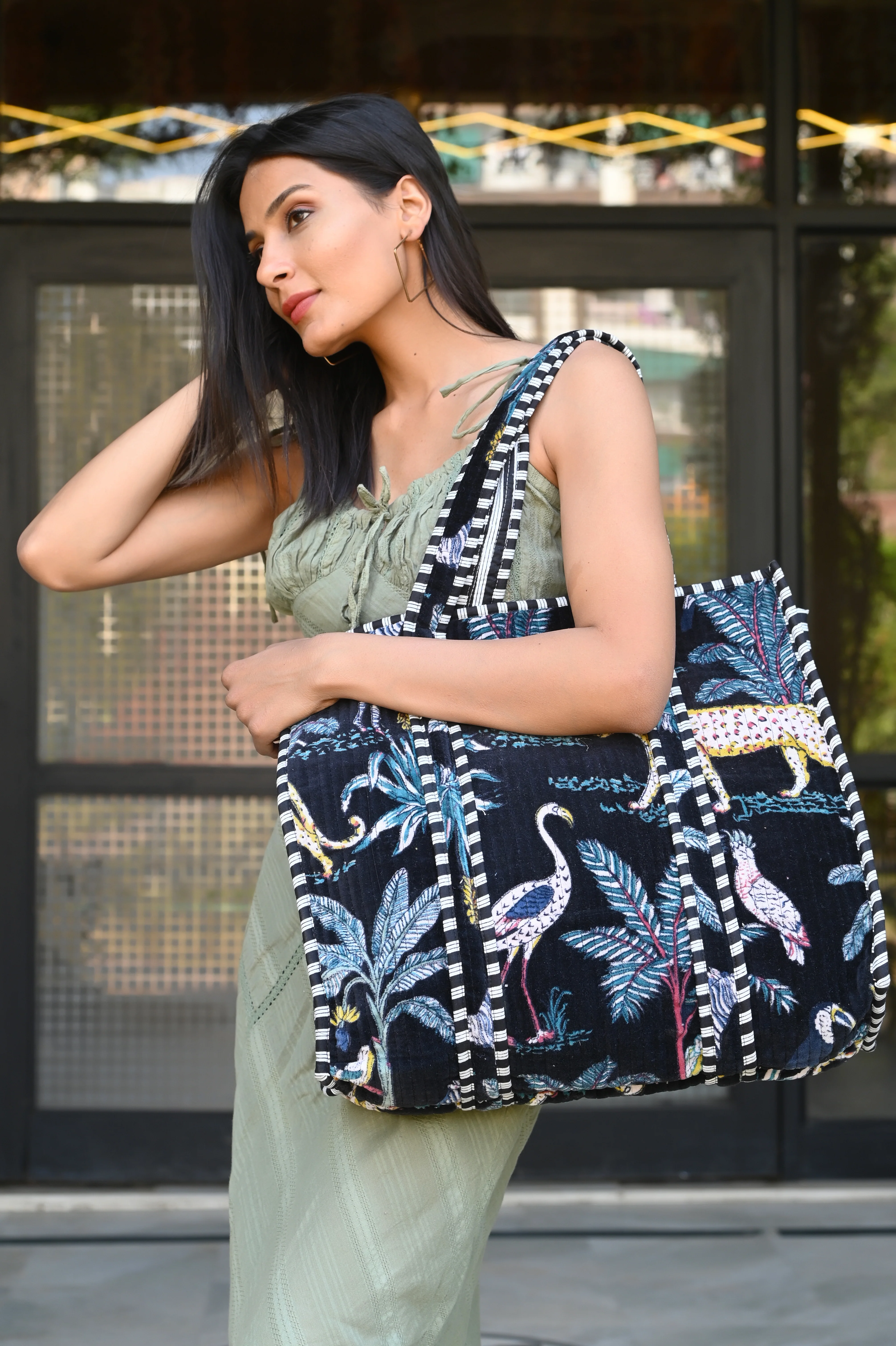 The Jungle Tote in Velvet - Image 205