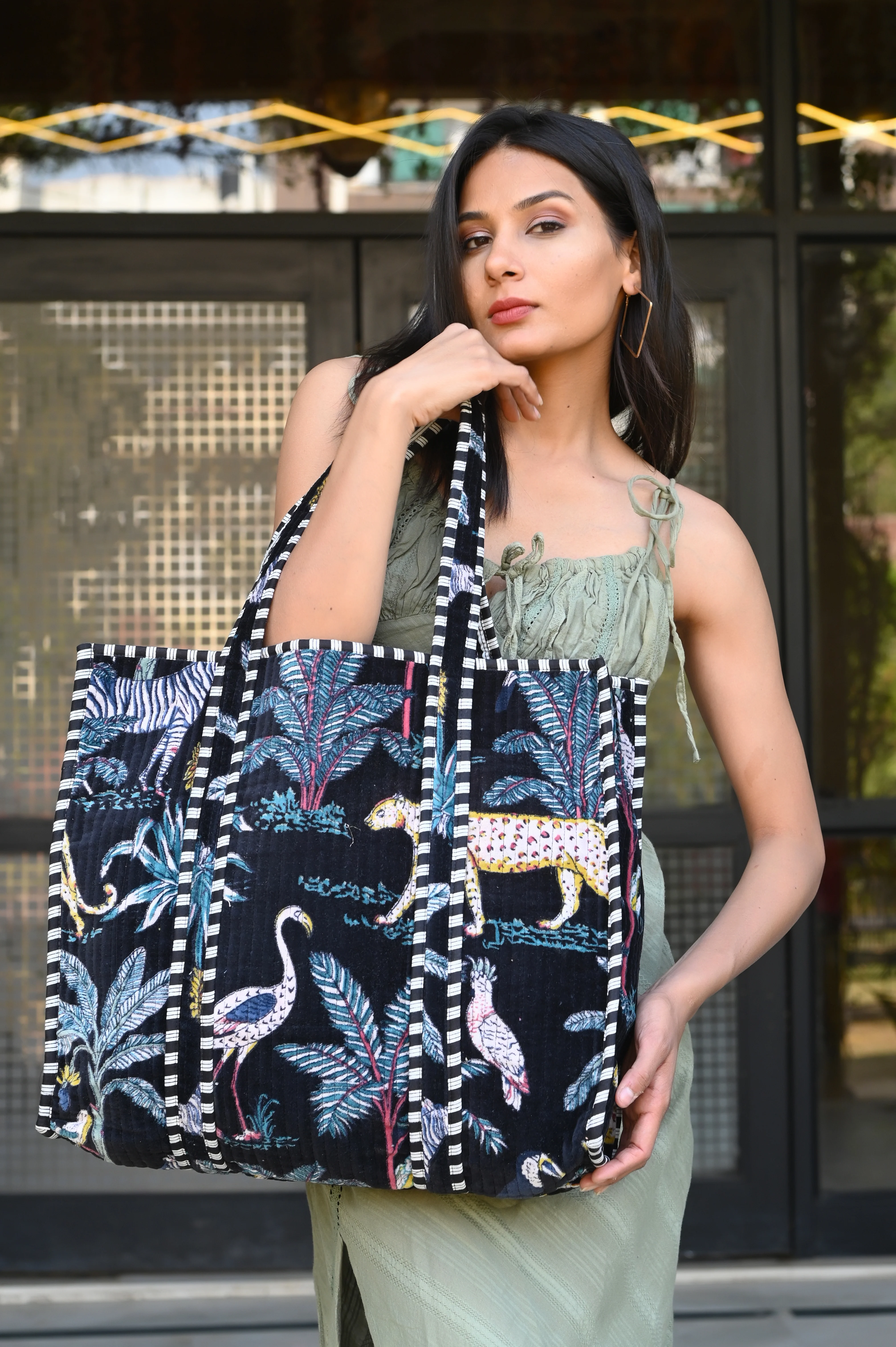 The Jungle Tote in Velvet - Image 218