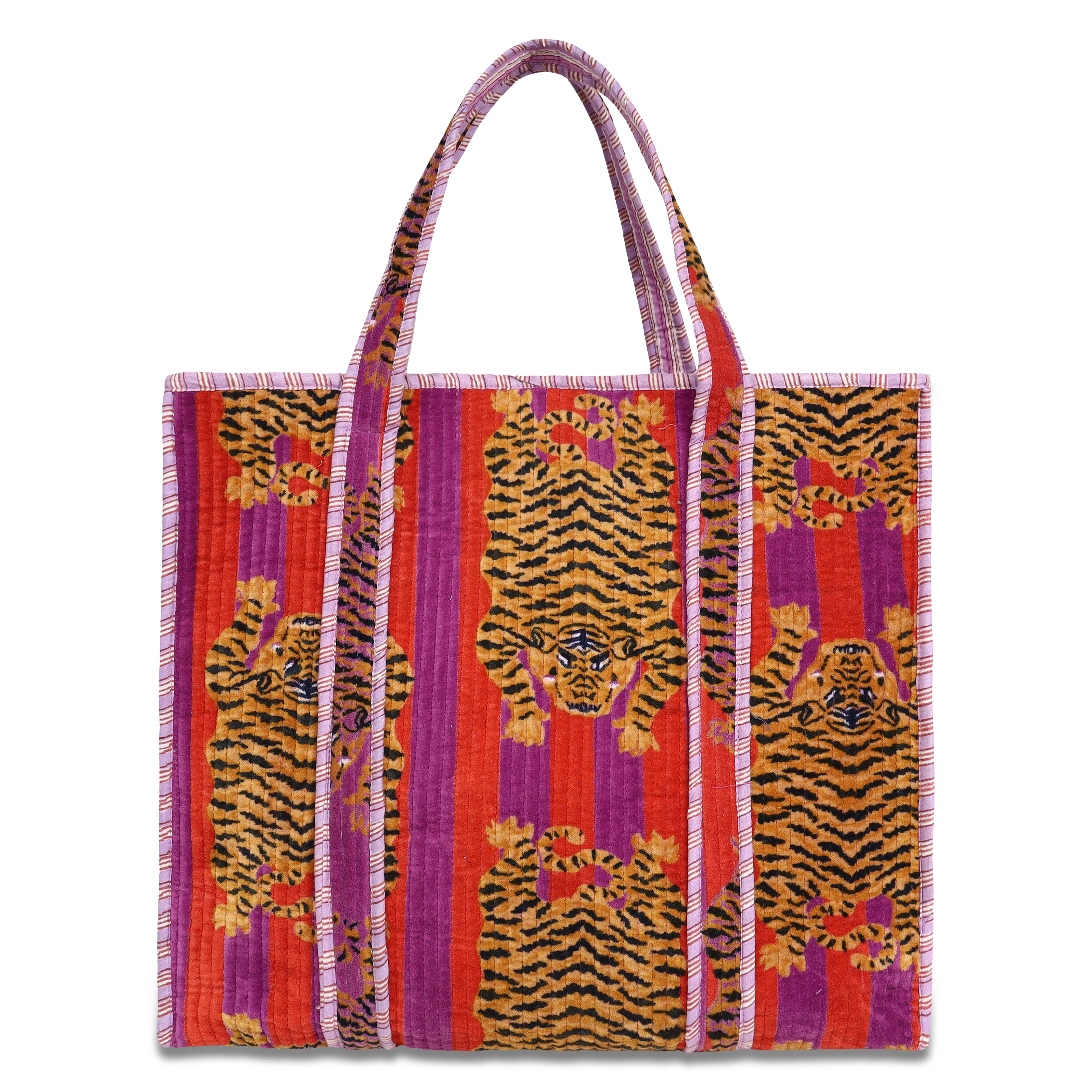 The Tibetan Tiger Tote in Velvet - Image 37