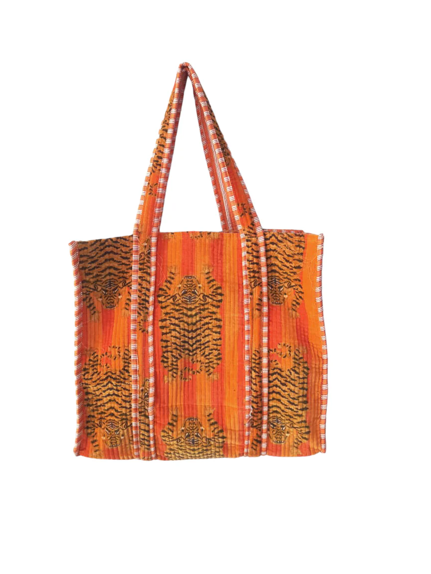 The Tibetan Tiger Tote in Velvet - Image 9